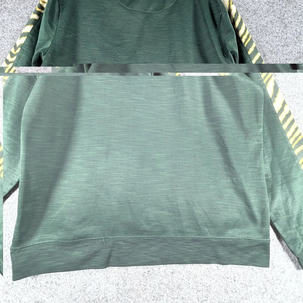 NFL Team Apparel Hoodie Mens M Green Green Bay Packers Zebra Print Long‎ Sleeve